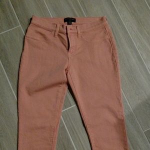 Banana republic, pink skinny cropped jeans size 4
